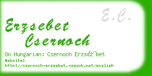 erzsebet csernoch business card